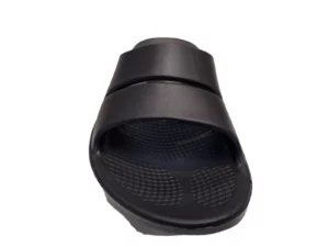 OOFOS OOFOS OOahh Black Dames en Heren Slide Slippers Hielspoor Verlichting Sportslipper Extra Demping Zwart
