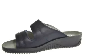 Rohde Rohde - 1940 56 Blauwe Dames Slippers Met Klittenbandsluiting