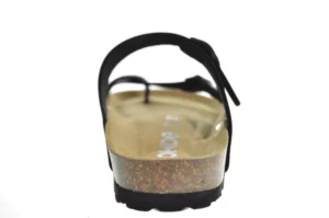 Rohde Rohde - 5594 90 Leren Dames Slippers Teenslippers Voorgevormd Voetbed Zwart