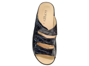 Longo Longo Blauwe Dames Slippers Lak