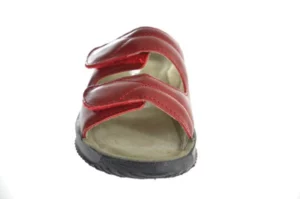 Rohde Rohde - 1940 43 Rode Dames Slippers Met Klittenband Sluiting
