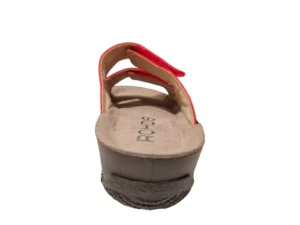 Rohde Rohde - 1940 43 Rode Dames Slippers Met Klittenband Sluiting