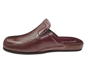 Rohde Rohde - 6607 48 Bruine Leren Heren Pantoffels Instap Pantoffels