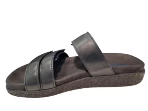 Wolky Wolky - 0050130 800 Dames Slippers Slides Voorgevormd Voetbed Klittenbandsluiting Blauw