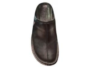 Amako Amako 550 Zwarte Leren Heren Muilen Slippers