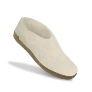 Glerups Glerups Lage Wollen Sloffen Leren Zool Wit