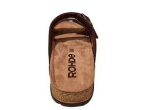 Rohde Rohde Bruine Leren Heren Slippers