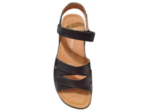 Hartjes Hartjes Zwarte Leren Dames Sandalen