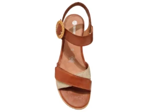 Remonte Remonte Bruine Leren Dames Sandalen