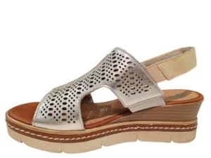 Remonte Remonte Zilveren Metallic Dames Sandalen