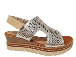 Remonte Remonte Zilveren Metallic Dames Sandalen