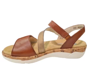 Remonte Remonte Bruine Leren Dames Sandalen