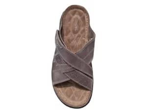 Rohde Rohde Grijze Leren Heren Slippers