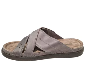 Rohde Rohde Grijze Leren Heren Slippers
