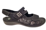 Remonte Remonte Zwarte Nubuck Dames Sandalen