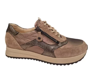 Waldlaufer Waldlaufer Beige Leren Dames Sneakers