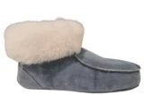 Fellhof Fellhof 3101 Blauw Grijs Uniseks Lamswol Pantoffels Leren zool