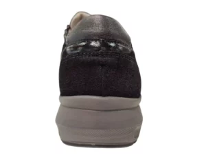 Waldlaufer Waldlaufer Brede Zwarte Leren Dames Sneakers