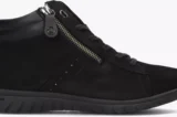 Hartjes Hartjes Zwarte Nubuck Dames Veterschoenen