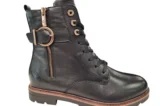 Remonte Remonte Zwarte Leren Veterboots Dames