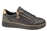 Remonte Remonte Zwarte Leren Dames Sneakers