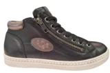 Aqa Aqa Zwart Leren Dames Sneakers
