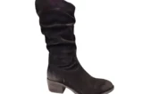 Aqa Aqa Zwarte Suede Dames Laarzen