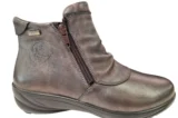 G Comfort G Comfort Anthraciet Leren Dames Enkellaarsjes