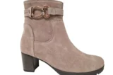 Gabor Gabor Beige Suede Dames Enkellaarzen