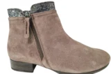 Gabor Gabor Beige Suede Dames enkellaarsjes