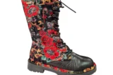 Laura Vita Laura Vita Zwarte met Rode Leren Dames Boots