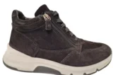 Longo Longo Zwarte Suede Veterschoenen Dames
