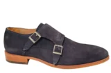 Melik Melik Marvin Donkerblauw Suede Heren Geklede Instapschoenen