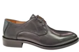 Melik Melik Ranzek Zwart Leren Heren Geklede Veterschoenen