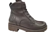 Waldlaufer Waldlaufer K Zwarte Leren Dames Veterboots