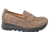Wolky Wolky Bruine Nubuck Dames Instappers
