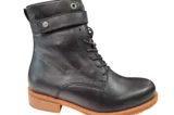 Wolky Wolky Zwarte Leren Dames Veterboots