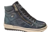 Remonte Remonte Blauwe Hoge Leren Dames Sneakers