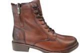 Remonte Remonte Bruine Leren Veterboots Dames