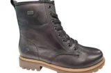 Remonte Remonte Zwarte Leren Dames Veterboots