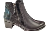 Remonte Remonte Zwart Leren Dames Enkellaarjes