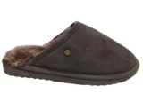Warmbat Warmbat Classic Unisex Suede Charcoal Open Pantoffels