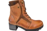 Wolky Wolky Bruine leren Dames Veterboots