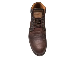 Australian Australian Bruine Leren Veterschoenen Halfhoog Heren Krokodillenprint