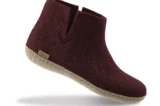 Glerups Glerups Hoge Wollen Sloffen Leren Zool Bietenrood