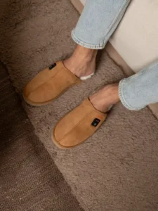 Inkuz Inkuz Heren Cognac Infrarood Verwarmings Pantoffels