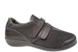 Q Fit Q Fit Nola Zwarte Leren Bandschoenen Dames