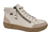 Remonte Remonte Gebroken Witte Leren Dames Veterschoenen