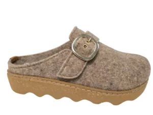 Rohde Rohde Beige Vilten Open Pantoffels Dames