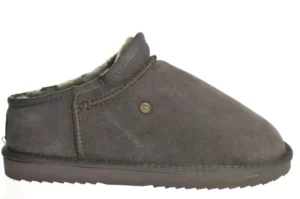 Warmbat Warmbat Conner Men Suede Pebble Grijze Heren Pantoffels Gesloten